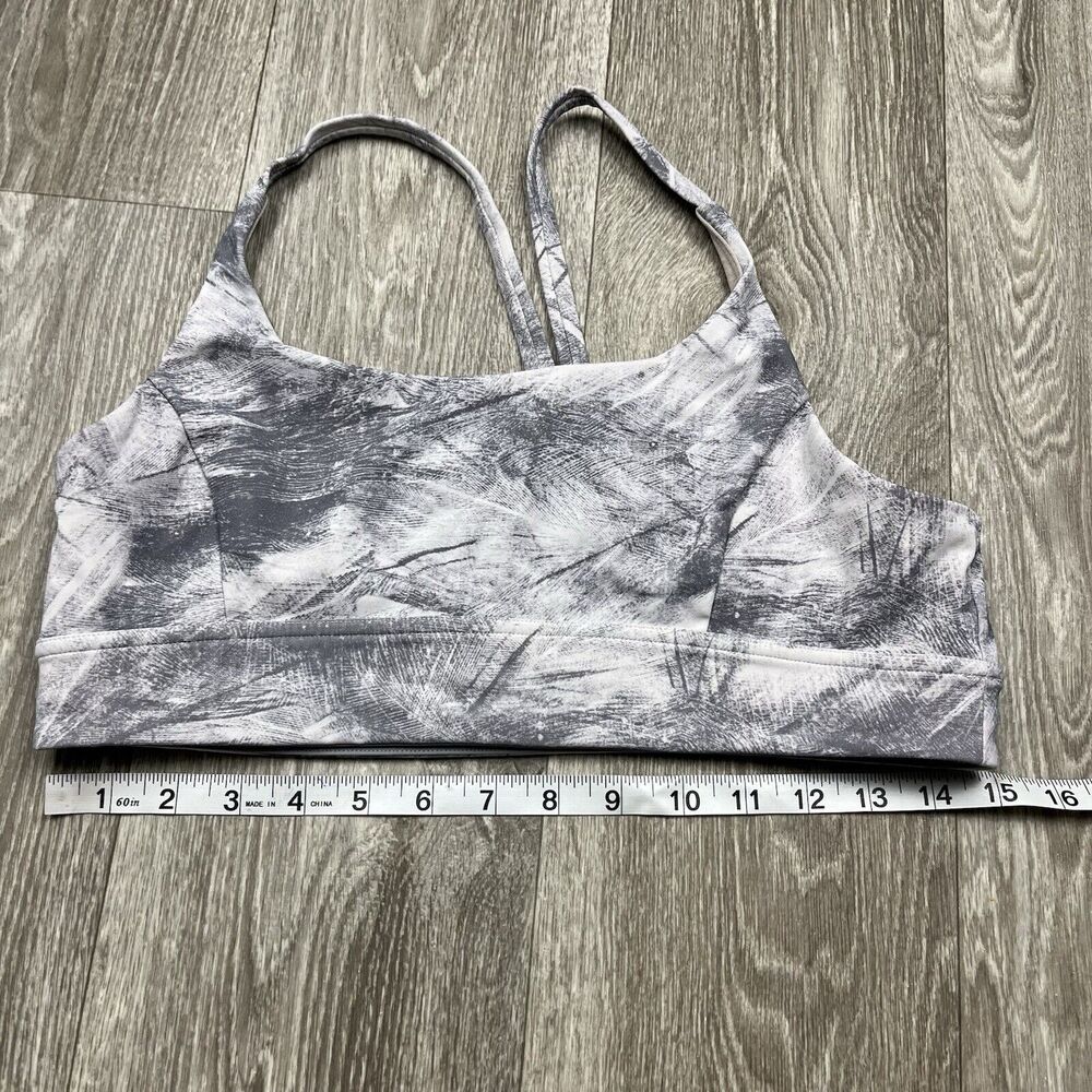 Lululemon Train Times Bra Breeze By White Light Size 12 **Missing bra cups